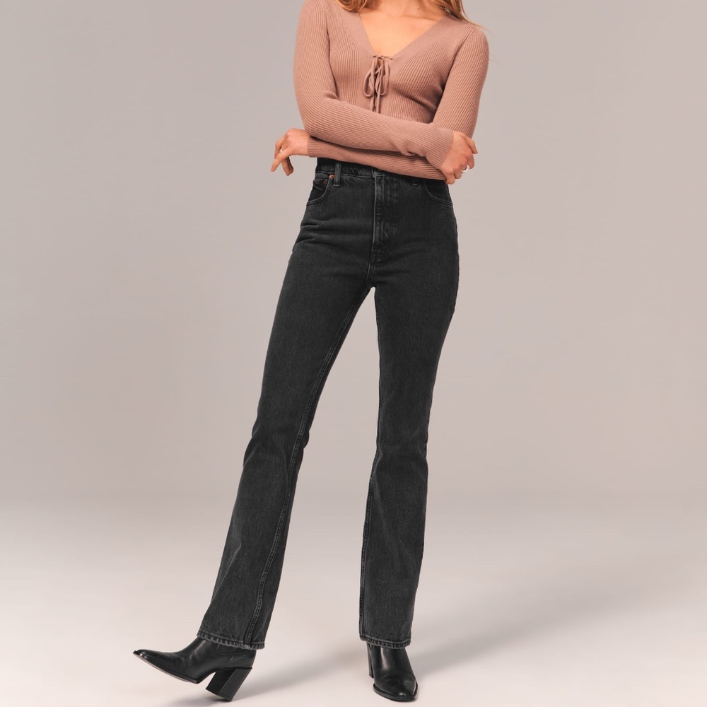 A&F Vintage Stretch Denim  Ultra High Rise Vintage Flare Jeans